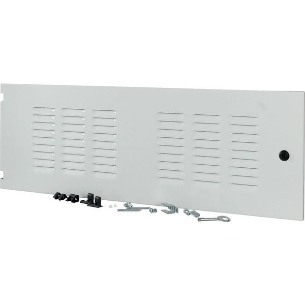 Section wide door, ventilated, left, HxW=350x1000mm, IP42, grey image 6