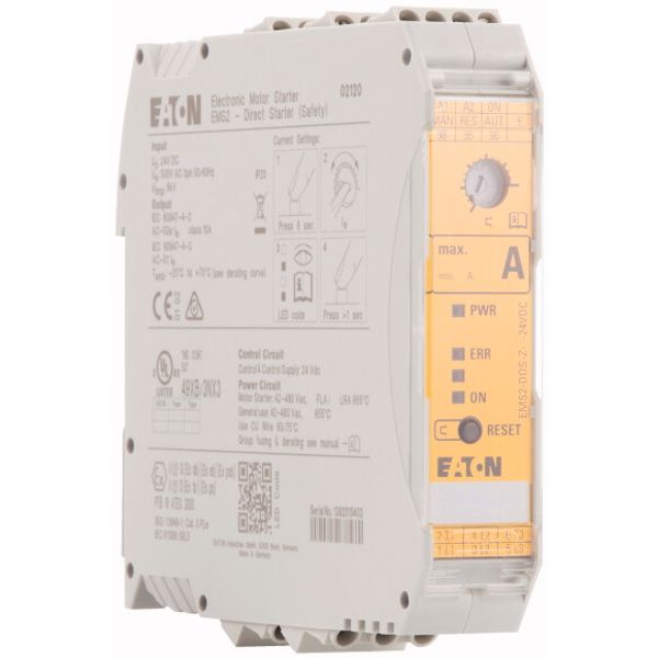 DOL starter, 24 V DC, 1,5 - 7 (AC-53a), 9 (AC-51) A, Screw terminals, Controlled stop, PTB 19 ATEX 3000 image 4