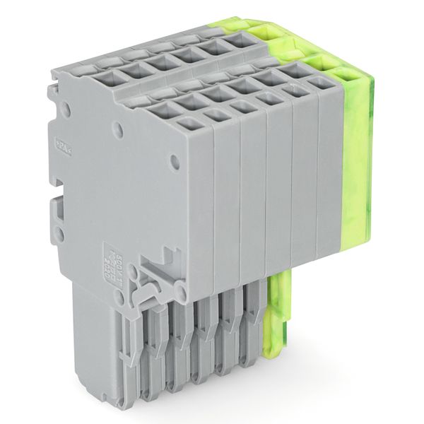 2-conductor female connector Push-in CAGE CLAMP® 1.5 mm² gray, green-y image 1