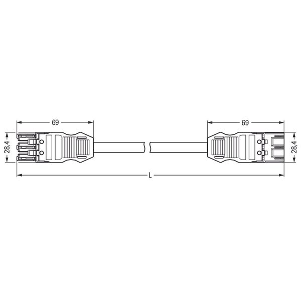 pre-assembled interconnecting cable;Eca;Socket/plug;white image 3