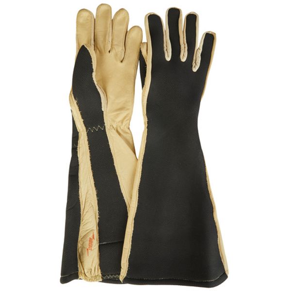 Arc-fault-tested protective gloves with long gauntlet, size 10, unisex image 1
