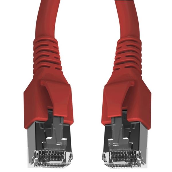 Patchcord RJ45 shielded Cat.6a 10GB, LS0H, red,     2.0m image 2