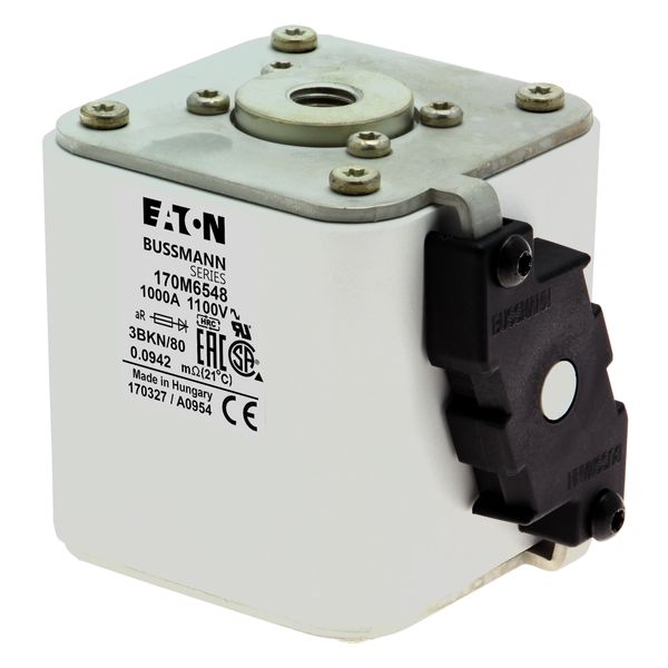 Fuse-link, high speed, 1000 A, AC 1100 V, size 3, 76 x 92 x 83 mm, aR, IEC, UL, single indicator image 7