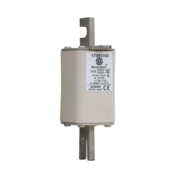 Fuse-link, high speed, 160 A, AC 1250 V, compact size 1, 45 x 58 x 138 mm, aR, DIN, IEC, type T indicator image 4