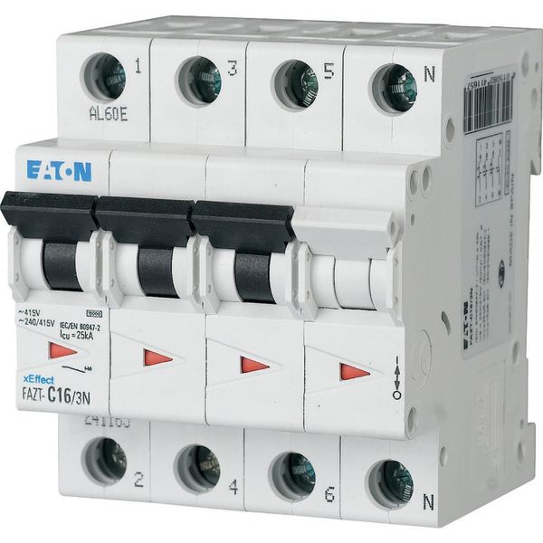 Miniature circuit breaker (MCB), 40 A, 3p+N, characteristic: D image 5