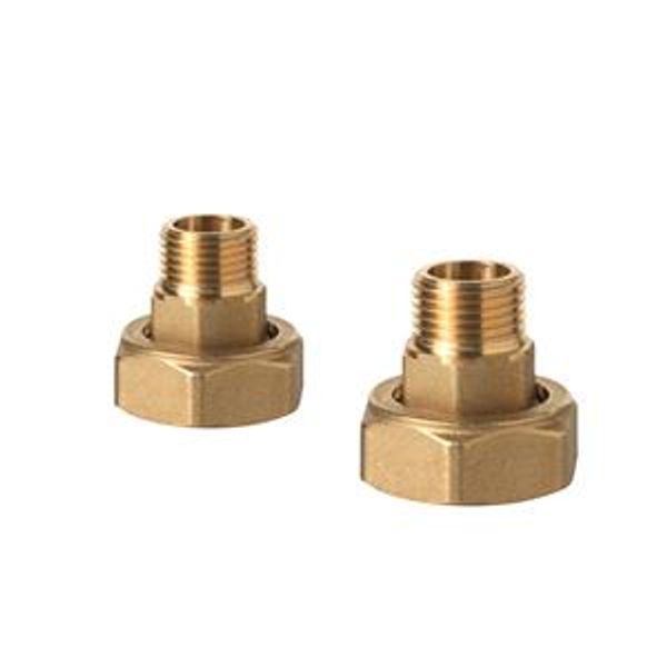 ALN15.152B - Brass fitting G 1" / G ½", 5 °C - 90 °C, set of 2 image 1