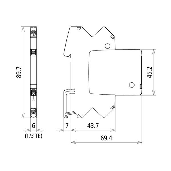 Modular combined arrester for 1 pair BLITZDUCTORconnect with status in image 2