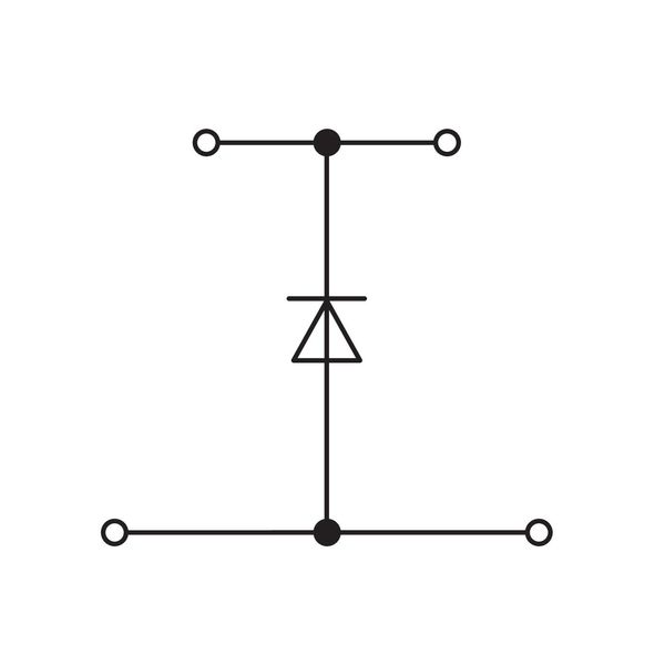 Component terminal block double-deck with diode 1N4007 gray image 3