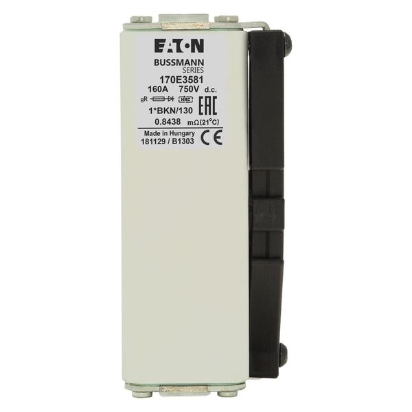 Fuse-link, high speed, 160 A, DC 750 V, compact size 1, gR, IEC, with indicator image 6