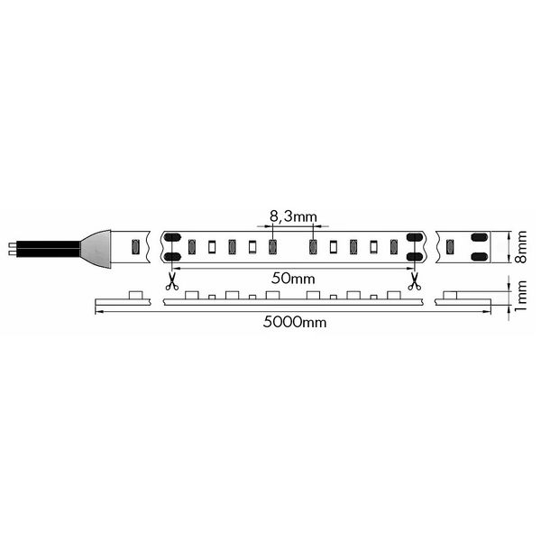 Marra Pro LED 9,6W 1000lm/m 4000K Ra>90, 24V, length 30M image 3