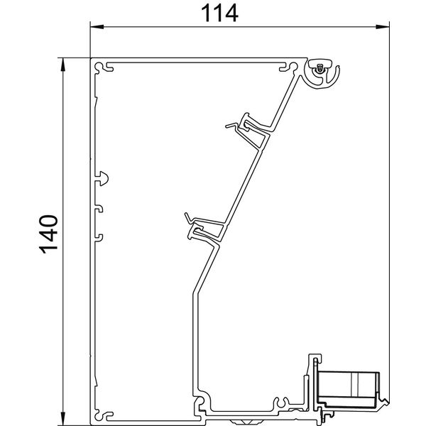 GAD UEL Design device installat. duct without cover 114x140x2000 image 2