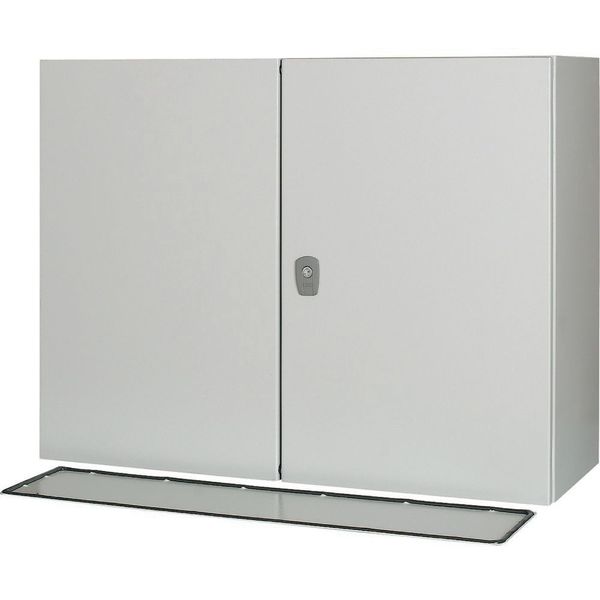 Wall enclosure with mounting plate, HxWxD=600x800x300mm, 2 doors image 5