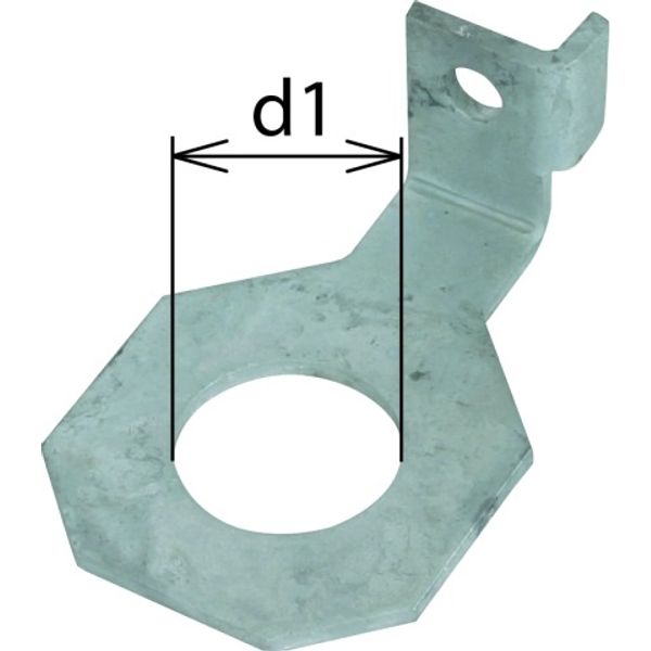 Connection bracket IF1 angled bore diameter d1 30 mm image 1