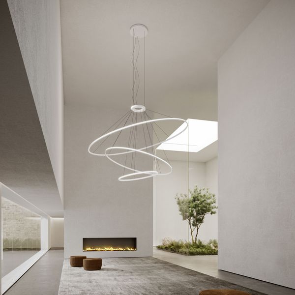 Pendant Circular Downward 3 Rings (ø2000 ø1200 ø600) LED 223.5W 10492lm 4000K White image 1