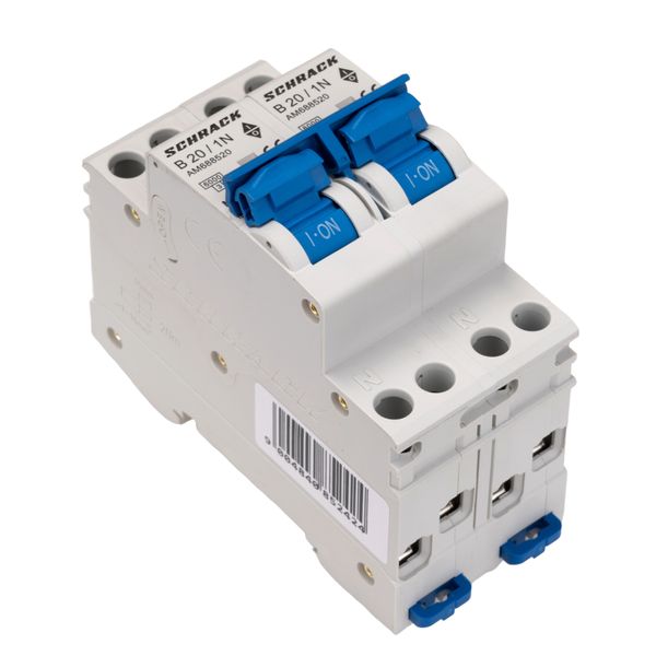 Miniature Circuit Breaker (MCB) AMPARO 6kA, B 20A, 2P+2N image 4