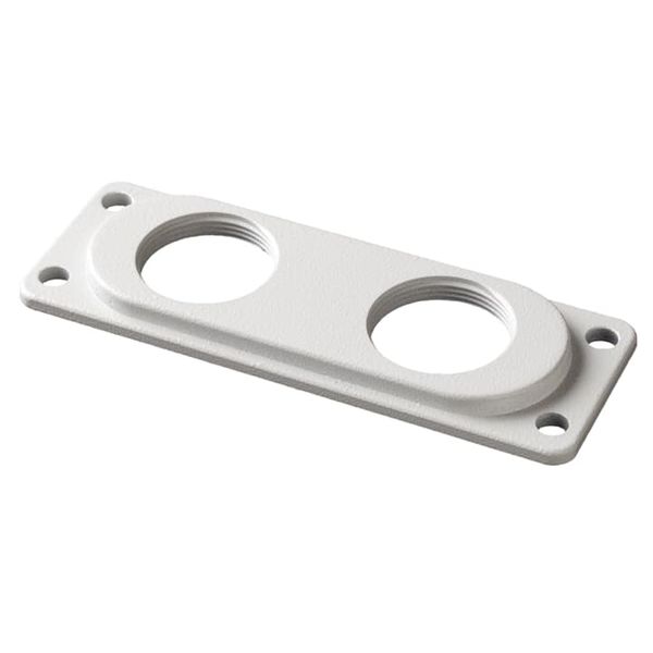 Plastic B-flange for 2xM25 image 1