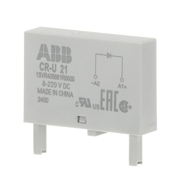 CR-U 41 Pluggable module diode and LED red, 6-24VDC, A1+, A2- image 2