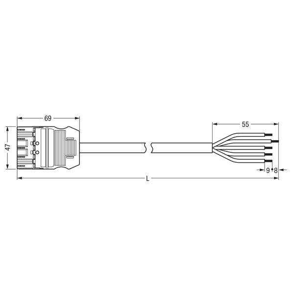 771-9385/267-802 pre-assembled connecting cable; Cca; Plug/open-ended image 5