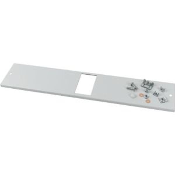 Front cover, +mounting kit, for PKZ4, horizontal, 3p, HxW=100x600mm, grey image 4