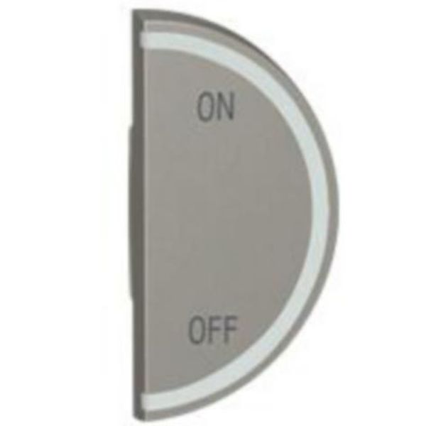 Round key cover Arteor BUS/SCS - ON/OFF - 1 module right-hand - magnesium image 1