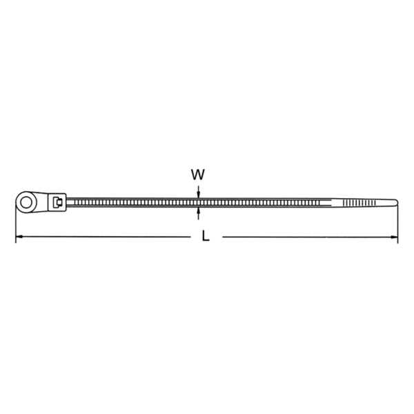 Cable tie natural 300x7.8 mm with eye image 2