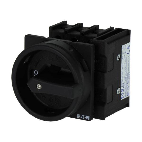 Main switch, P1, 40 A, flush mounting, 3 pole + N, STOP function, With black rotary handle and locking ring, Lockable in the 0 (Off) position image 6