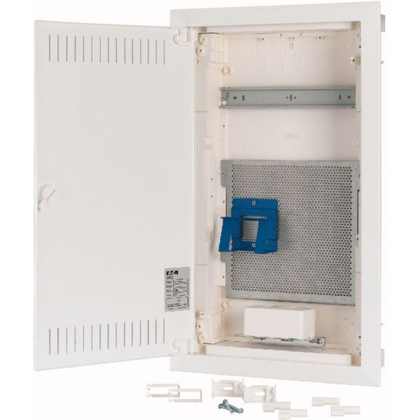 Hollow wall compact distribution board, multimedia, 3-rows, flush sheet steel door image 12