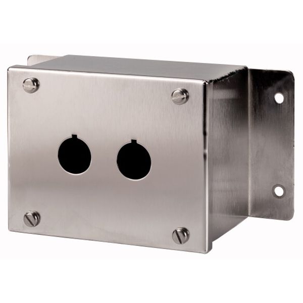 Surface mounting enclosure, stainless steel, 2 mounting locations image 1