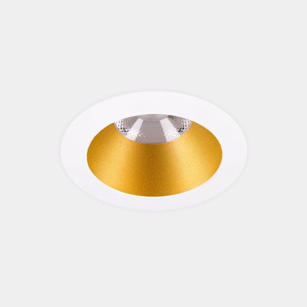 Downlight Play Deco Symmetrical Round Fixed 11.9W LED neutral-white 4000K CRI 90 34.4º PHASE CUT White/Gold IP54 1296lm image 1