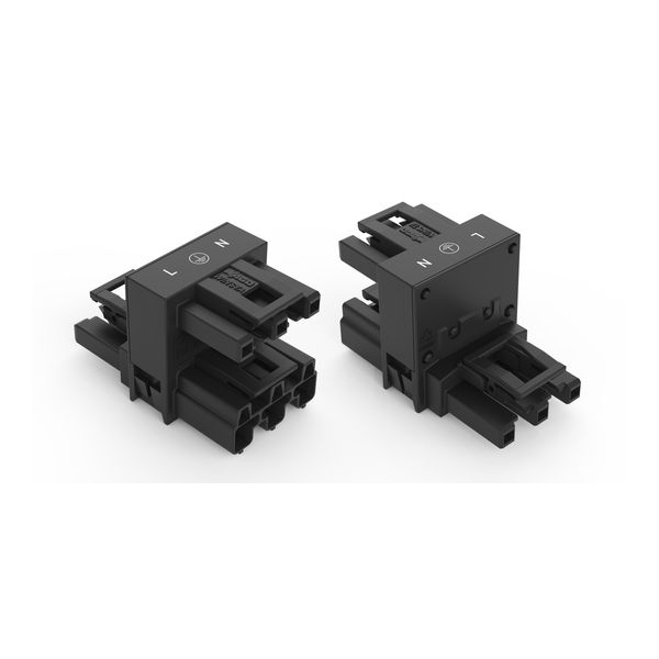 h-distribution connector 3-pole Cod. A black image 2