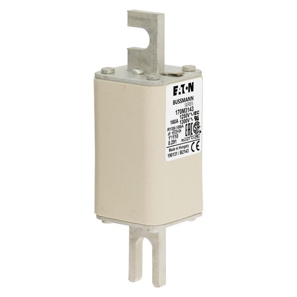 Fuse-link, high speed, 160 A, AC 1250 V, compact size 1, 45 x 45 x 138 mm, aR, DIN, IEC, single indicator image 15