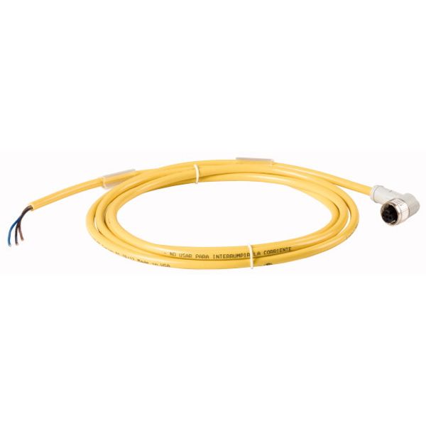 Connection cable, 4p/3Ltg, DC current, coupling m12 angled, open end, L=10m image 1