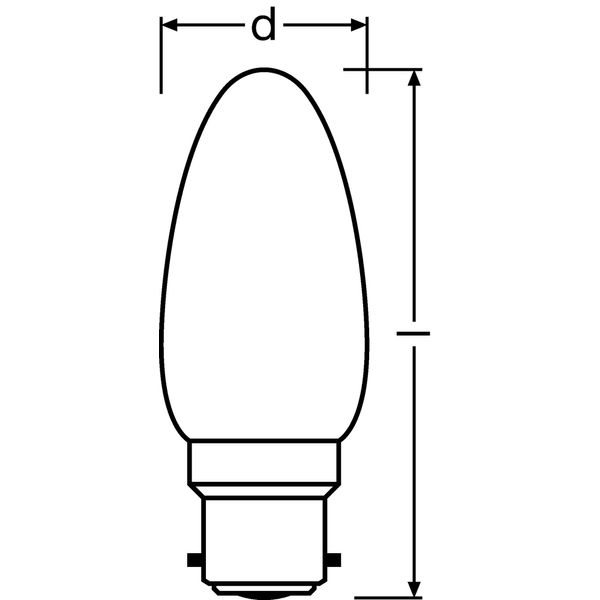 LED BASE CLASSIC B 4 W/2700 K GLFR B22d image 2