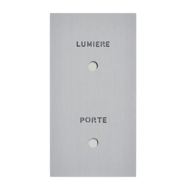 Art d'Arnould univers Epure illuminated push button 2 positions with Door and Light markings - brushed steel image 1