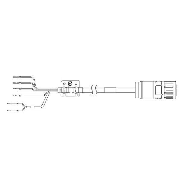 1S series servo motor power cable, 20 m, with brake, 400 V: 11 kW & 15 R8A19032G image 1