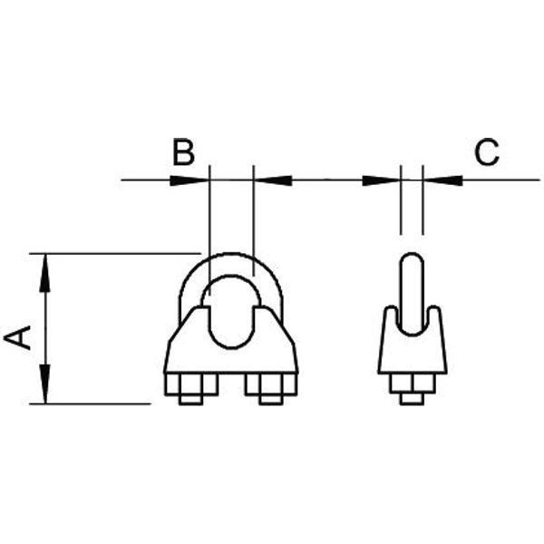 947 8 G Wire cable clamp  8mm image 2