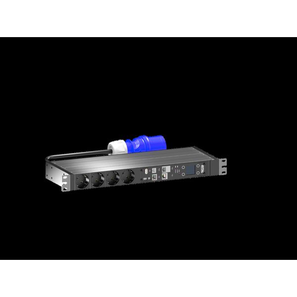 PDU metered, 16A/230V, 1~,CEE 7/3: 4 x earthing-pin image 2