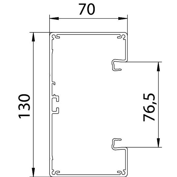 GA-S70130EL Device installation trunking symmetrical 70x130x2000 image 2