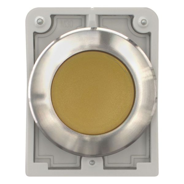 Illuminated pushbutton actuator, RMQ-Titan, flat, momentary, yellow, blank, Front ring stainless steel image 9