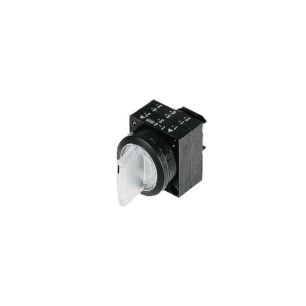 22MM PLASTIC ROUND ACTUATOR: SELECTOR SWITCH LATCHING 3 SWITCH POSITIONS  3SB3001-2DA71 image 1