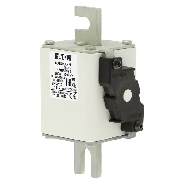 Fuse-link, high speed, 800 A, AC 1000 V, DIN 2, 59 x 77 x 138 mm, aR, DIN, IEC, single indicator image 6