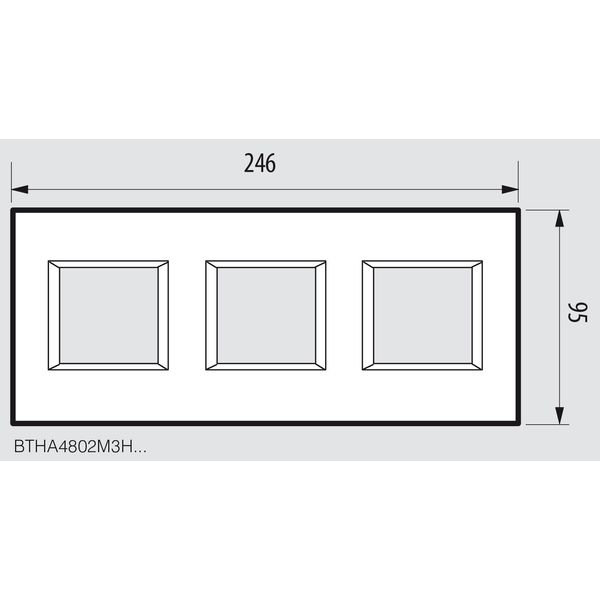 axolute - pl 2x3P 71mm orizz vetro nero not image 2