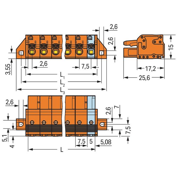 2231-712/031-000 1-conductor female connector; push-button; Push-in CAGE CLAMP® image 3