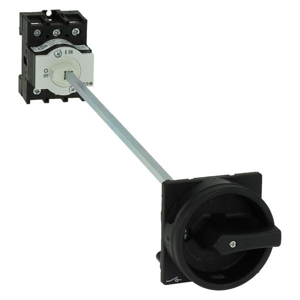 Main switch, P1, 40 A, rear mounting, 3 pole, STOP function, With black rotary handle and locking ring, Lockable in the 0 (Off) position, With metal s image 12