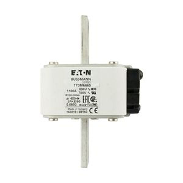 Fuse-link, high speed, 1100 A, AC 690 V, size 3, 76 x 92 x 135 mm, aR, IEC, UL, single indicator image 4