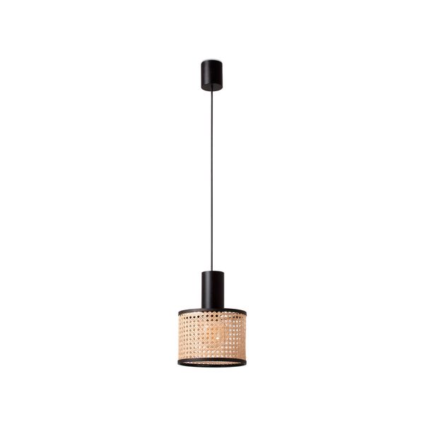 MAMBO BLACK PENDANT LAMP E27 ø210*200ø210 RATTAN L image 1