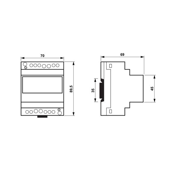 Modular analogue voltmeter 250VDC image 4