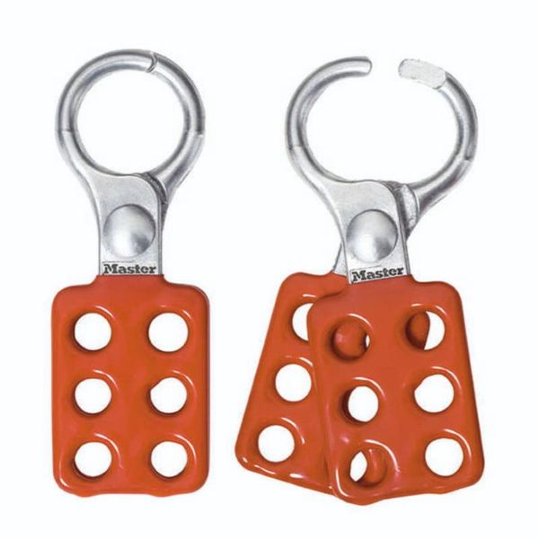 Safety Hasp, Aluminium, 2,5 cm diameter Jaws, Red Handle 120157 image 1