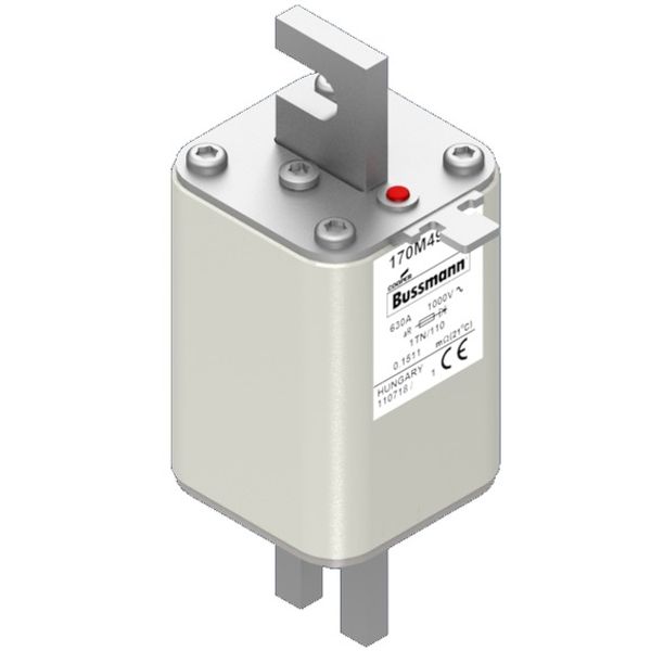 Fuse-link, high speed, 350 A, AC 1000 V, size 1, 51 x 51 x 200 mm, aR, IEC, single indicator image 3