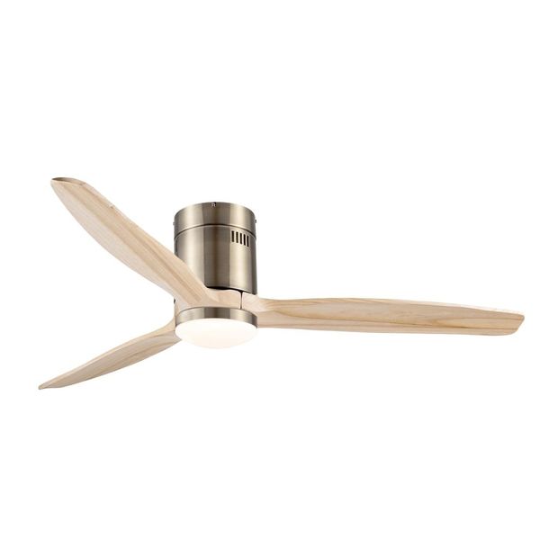 Yen DC LED Ceiling Fan 15W 1500Lm CCT Light Wood image 1